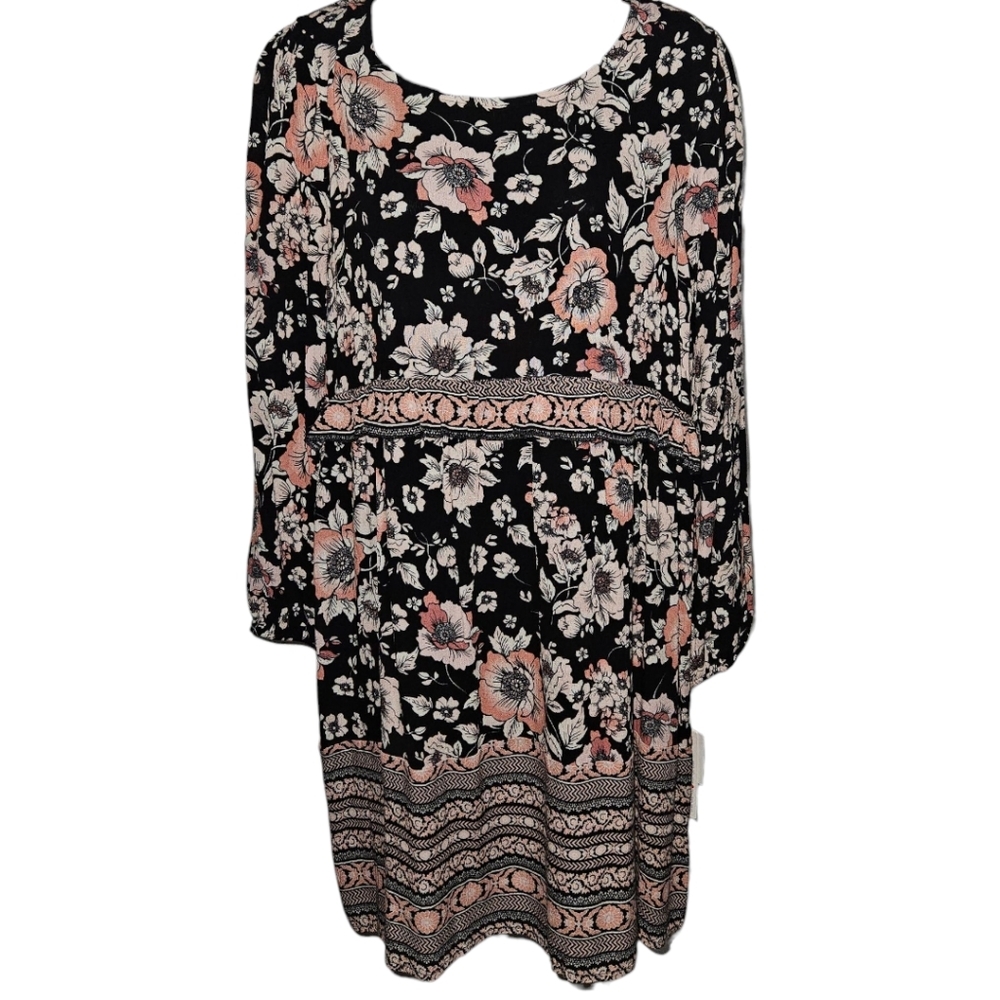 NWT Wallflower Jeans Floral Prairie Long Sleeve Dress